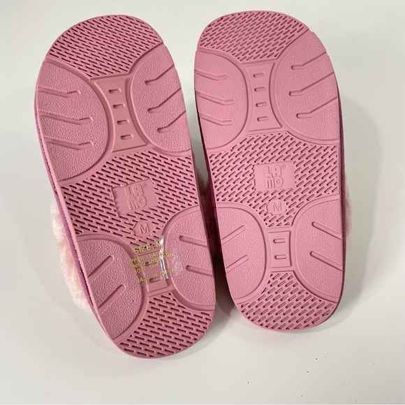 Lamo Pink Suede Sheepskin slippers Sz M - Picture 2 of 7